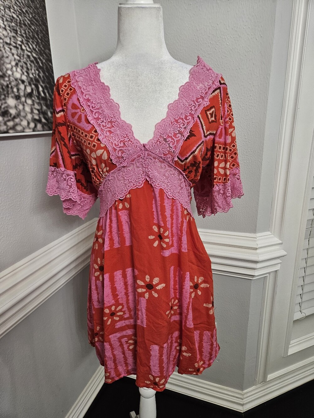 Spell & The Gypsy Libertine Lace Mini Dress Size Large - Picture 8 of 12